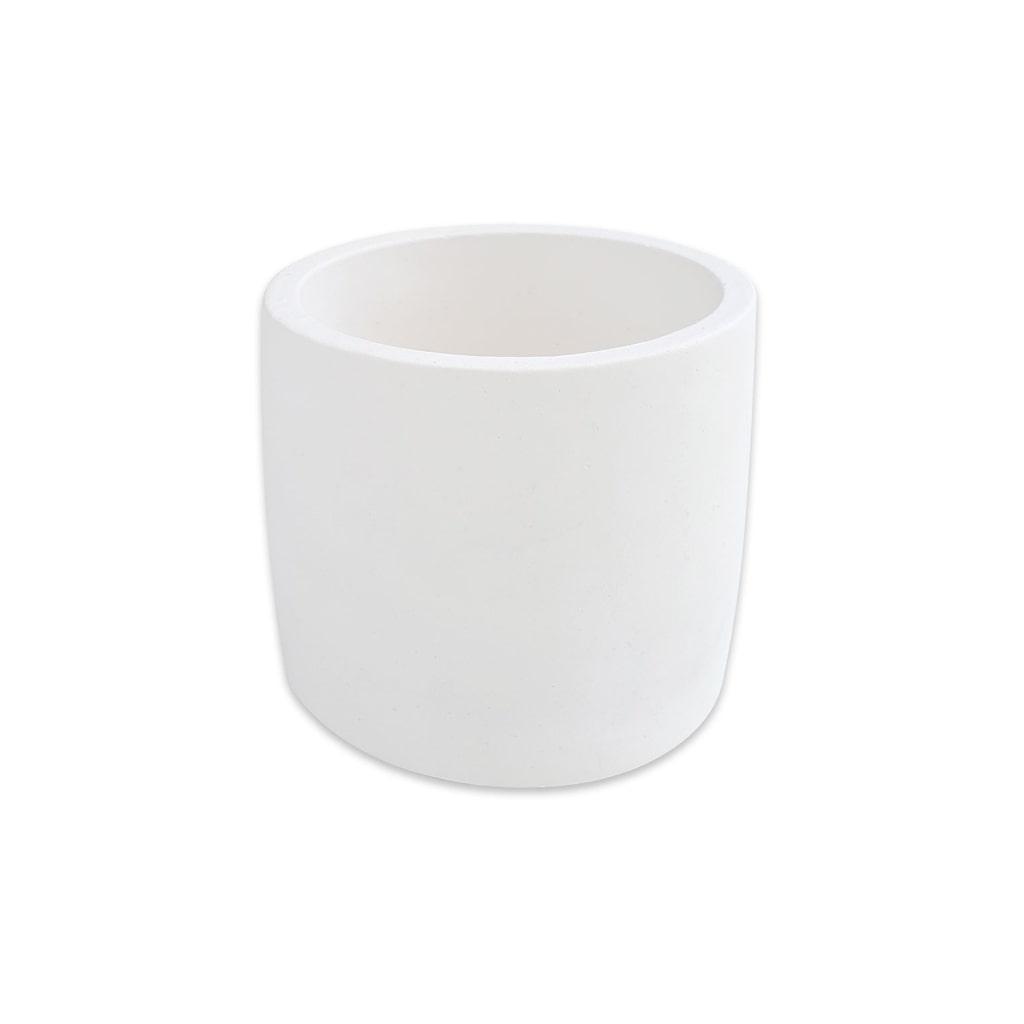 Round White Ceramic Planter - MRSLM