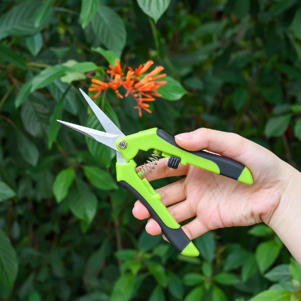 Garden Pruning Shears Trimmer Stainless Steel Pruning Tools Handheld Pruner Cutter Picking Weed Fruit Household Potted Branches - MRSLM