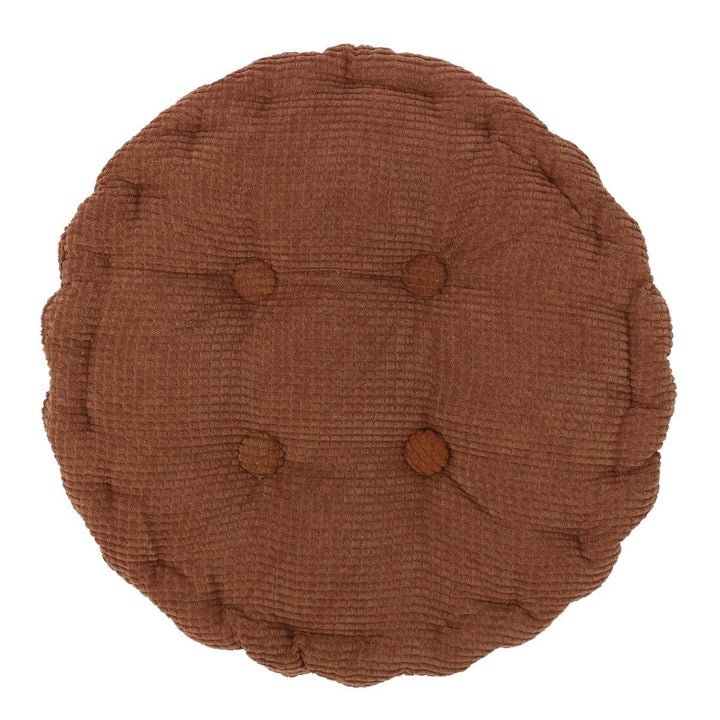 Round Corduroy Chair Pad Cushion Cover Thicker Patio Car Office Seat Sofa Tatami Mat - MRSLM