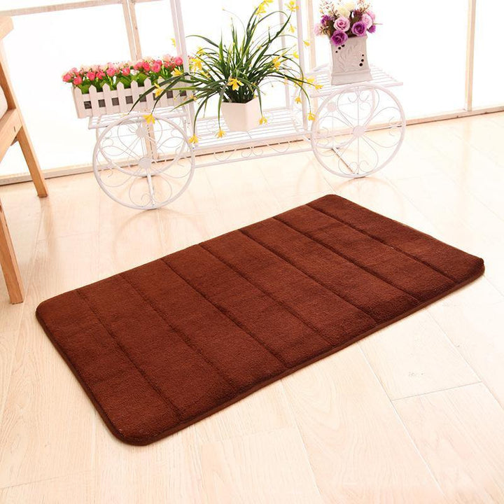 Honana WX-336 New Thickened Coral Velvet Memory Foam Slow Rising Rug Bathroom Mat Soft Non-slip Plush Floor Carpet - MRSLM