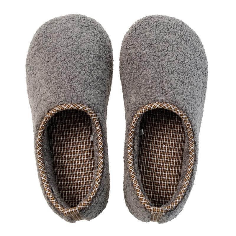 Men And Women Couple Bag With Thick Plush Cotton Slippers - MRSLM