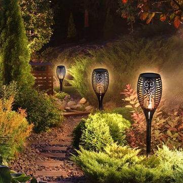 3W 51LED Solar Light Outdoor Waterproof Flickering Flame Path Garden Torch Lamp - MRSLM