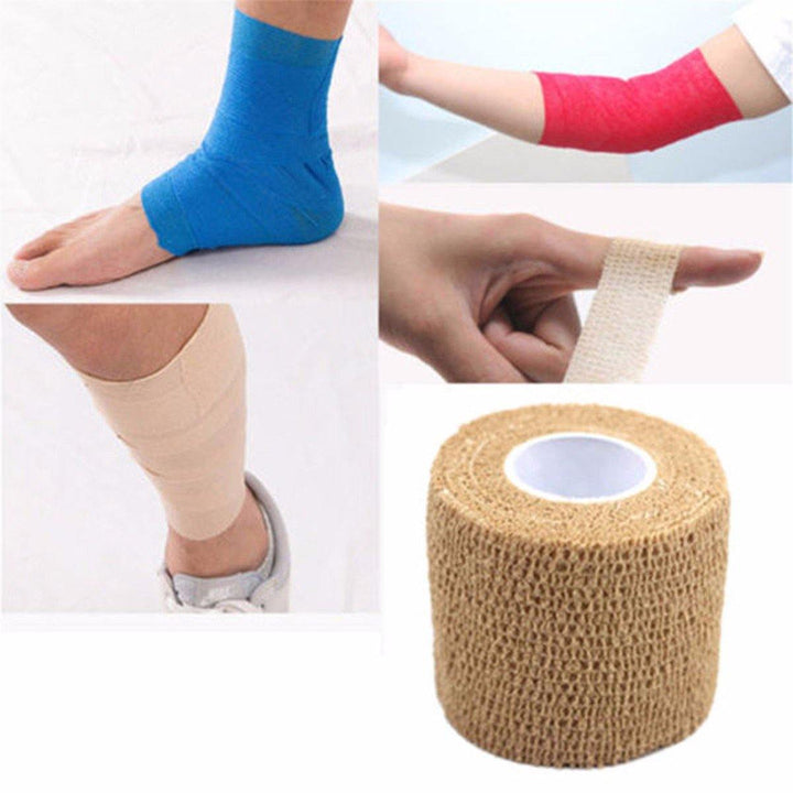 450x5cm Waterproof First Aid Self-Adhesive Elastic Bandage Muscle Care Gauze Tape - MRSLM