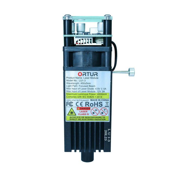 ORTUR LU1-3 Fixed Focus 15W Laser Module Cutting Engraving Module Kit for ORTUR Laser Master / Laser Master 2 Engraving Machine - MRSLM