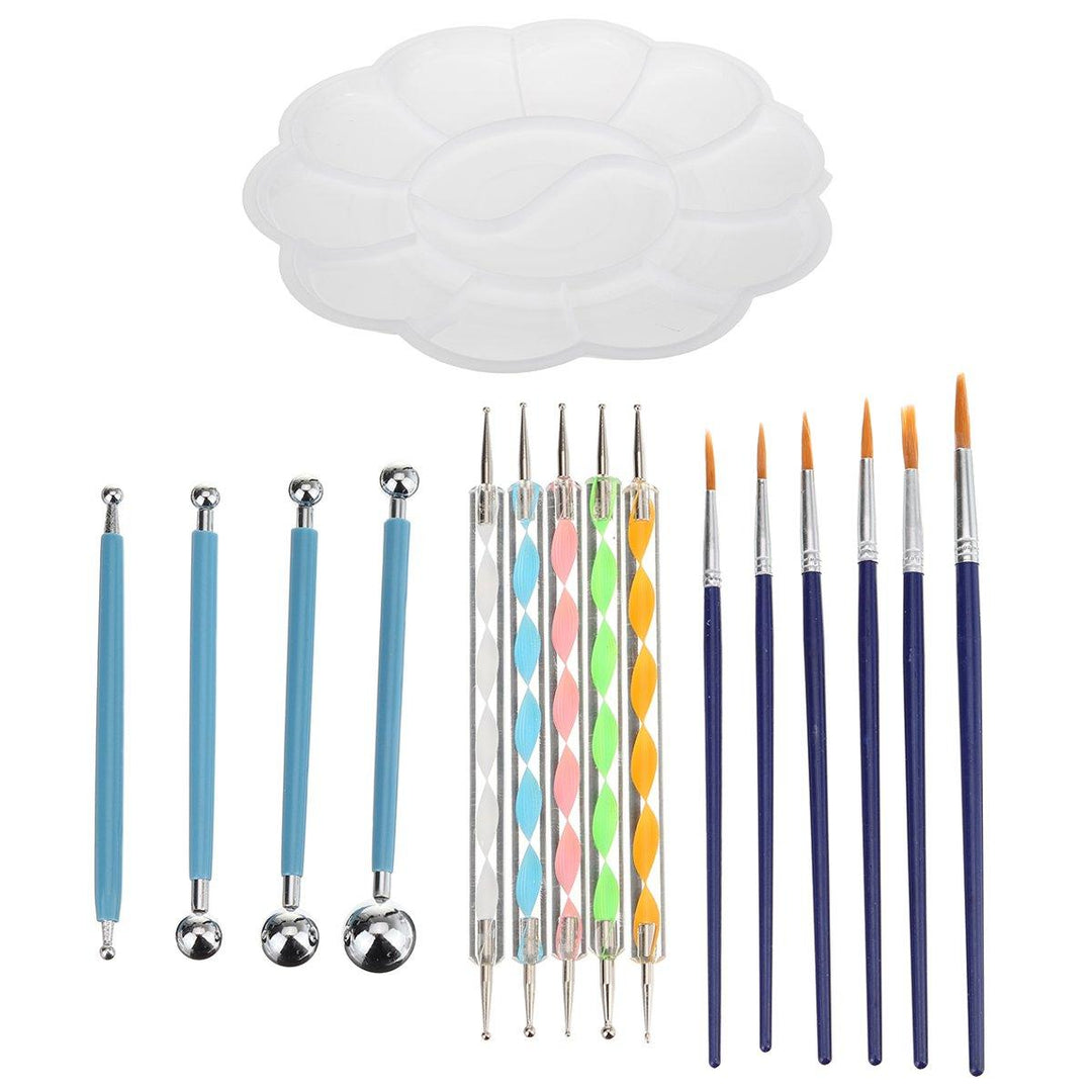 16Pcs Mandala Painting Kit Mandala Dotting Tools DIY Rock Painting Art Crafts Pen Paint Stencil Set - MRSLM