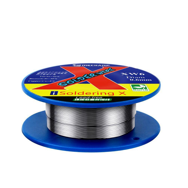 MECHANIC 50g 0.5/0.6mm Rosin Core Lead-Free Solder Wire 138℃ Real Low Melting Point Solder Wire Welding Flux Sn 42%/Bi 50%/Cu 8% - MRSLM