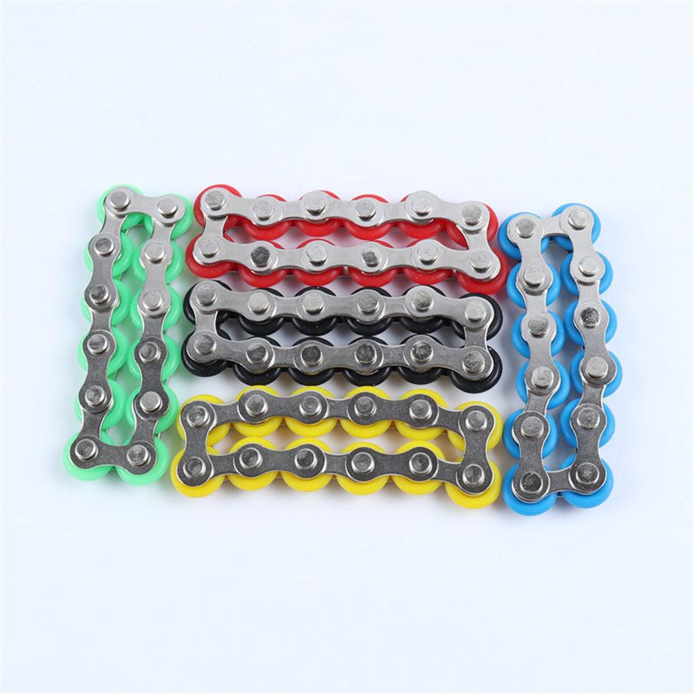 12 Section Stainless Steel Decompression Chain Bike Chain Fidget Toy Anti Stress Toy For Kids Adults Students - MRSLM