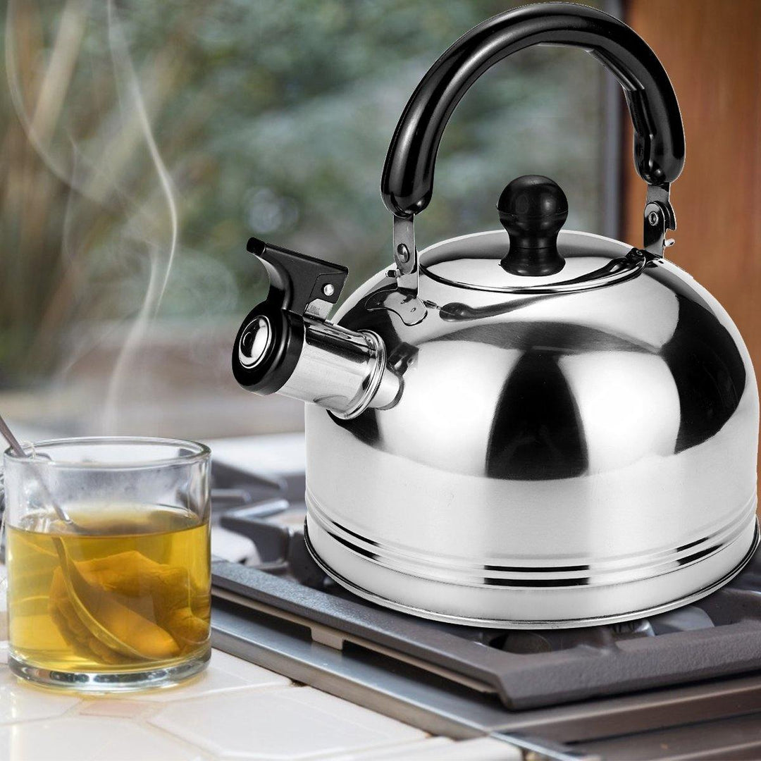 Kettle Stainless Steel Tea Induction Whistling Eletric Hob Pot Flat Base 2/3/4L - MRSLM