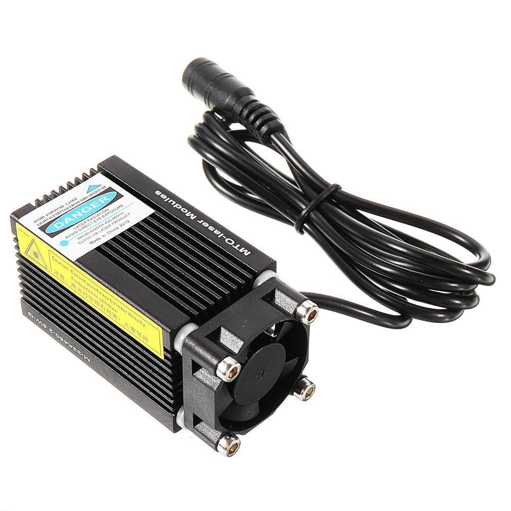 MTOLASER 2500mW 450nm Blue Laser Module DC 12V 5.5x2.1mm Variable Focus for Laser Engraving Machine Engraver 2.5W - MRSLM