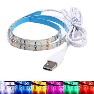 50CM Waterproof USB SMD3528 TV Background Computer LED Strip Tape Flexible Light DC5V - MRSLM