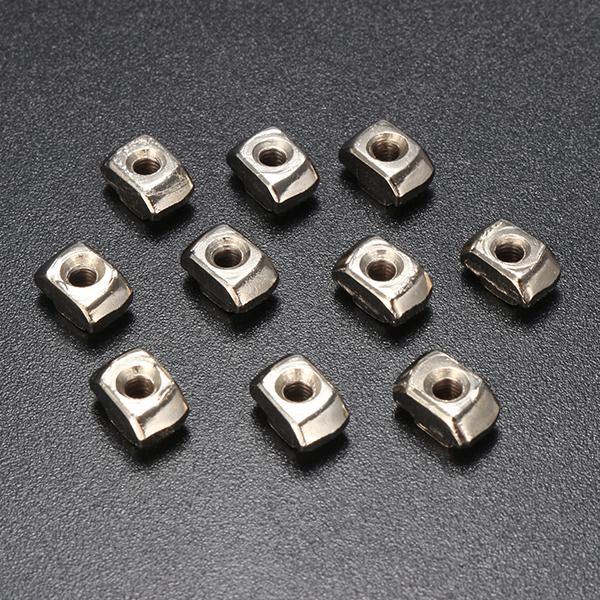 Drillpro 50pcs M3 T Sliding Nut Zinc Plated Carbon Steel T Sliding Nut for 2020 Aluminum Profile - MRSLM