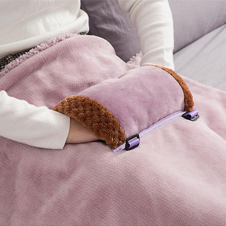 USB Electric Heated Blanket Shawl Heating Washable Winter Hand Knee Warm Home Office Heated Mat - MRSLM