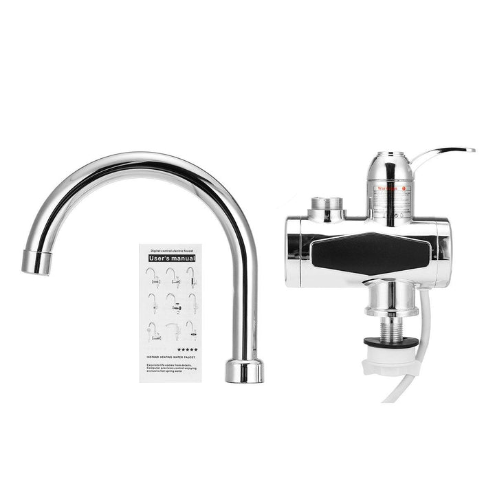 220V Electric Faucet Kitchen Bathroom Faucet Water Heater LED Display - MRSLM