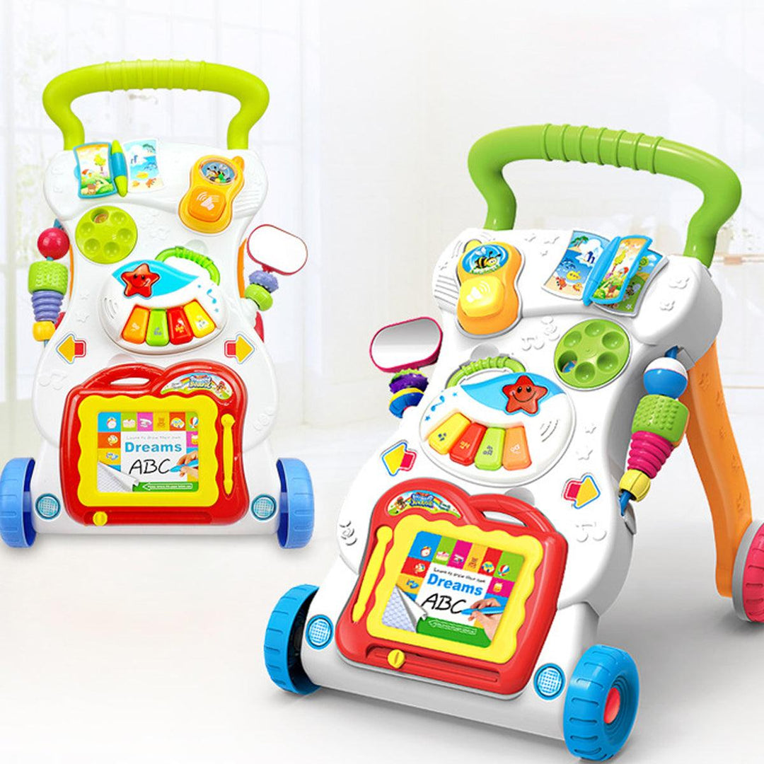 Baby Toys Learning Walker Music Stand Multi Function Play Center Toddler Educational Toys for Early Childhood - MRSLM