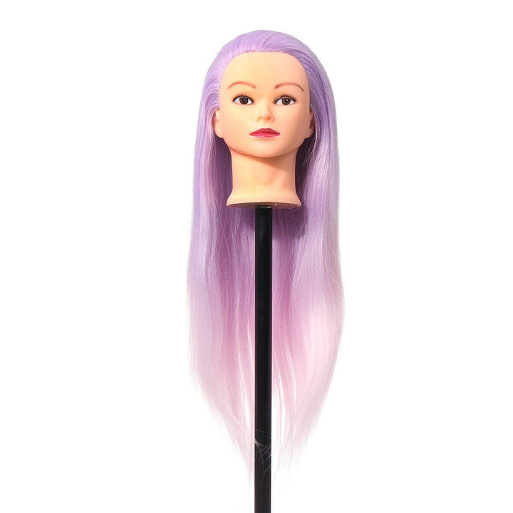 27'' Colorful Mannequin Head Hair Hairdressing Practice Training Salon + Clamp - MRSLM