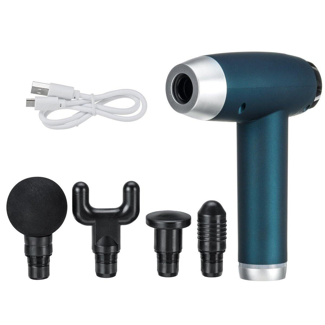 12V Matte Texture LCD Percussion Massager USB 7200r/min Muscle Relief Sport Recovery 20 Speed Electric Massager With 8 Heads - MRSLM