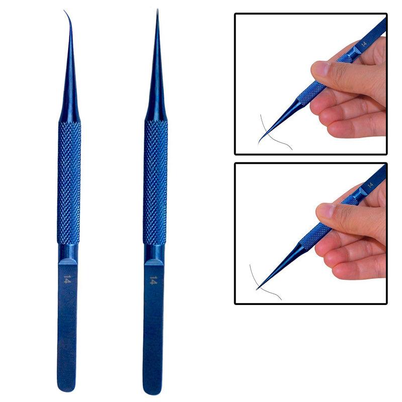 Anti-magnetic Titanium Microsurgical Straight Curved Tweezer Anti-corrosion With 0.15mm - MRSLM