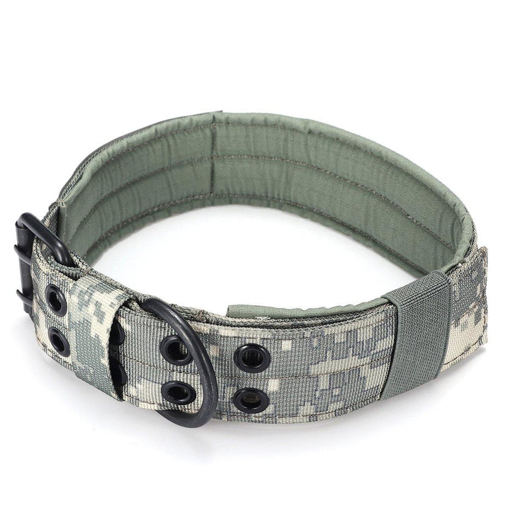 XL Tactical Military Adjustable Dog Training Collar Nylon Leash w/Metal Buckle - MRSLM