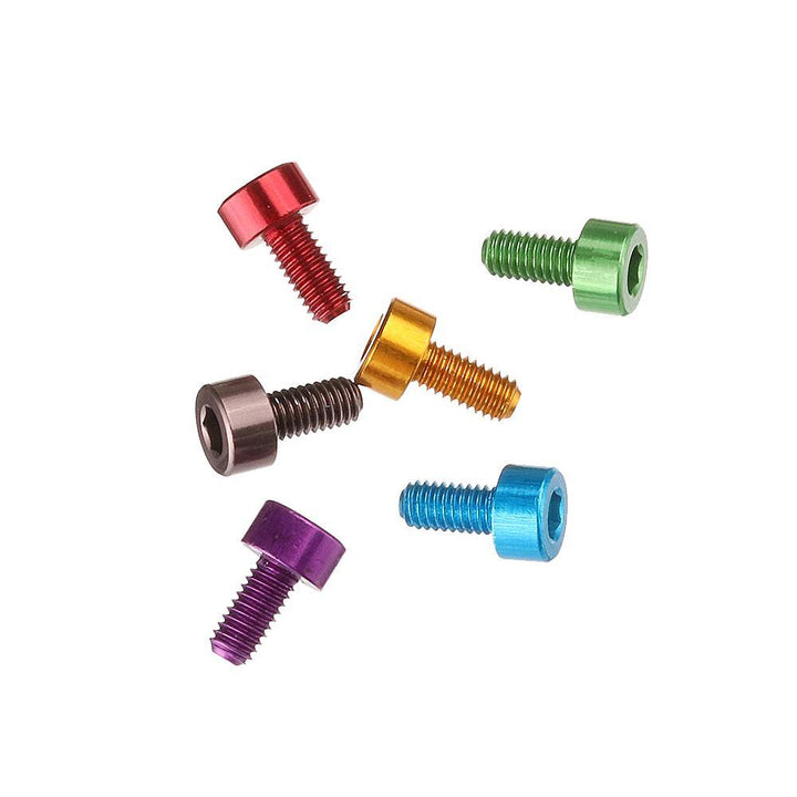 Suleve™ M3AH10 10Pcs M3×6mm Hex Socket Screw M3 Cap Head Bolt 7075 Aluminum Alloy Multicolor - MRSLM