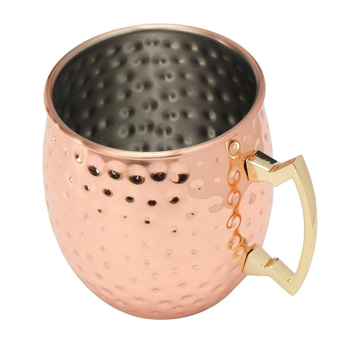 530ml 18oz Coffee Mug Cocktail Copper Cup Cup Drinking Hammered Copper Brass Steel Cup - MRSLM