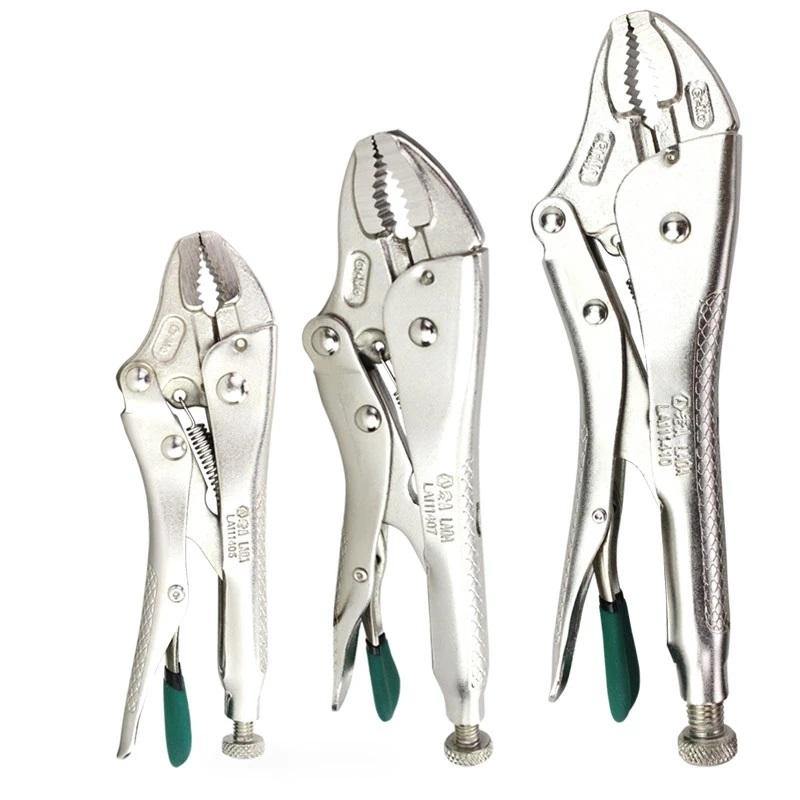 LAOA 5/7/10 Inch Locking Pliers Round Nose Welding Tool Straight Jaw Lock Mole Plier Vice Grips Pliers set - MRSLM