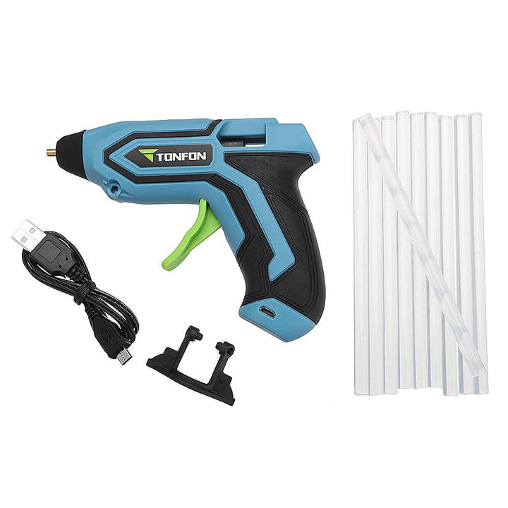 Tonfon 3.6V 2000mAh Cordless Hot Glue Guns Kits USB Rechargable Melt Glue Kits with 10 Glue Sticks - MRSLM