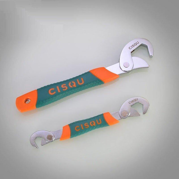 2Pcs Universal Key Pipe Wrench Open End Spanner Set High-carbon Steel Snap N Grip Tool Plumber Multi Hand Tool - MRSLM