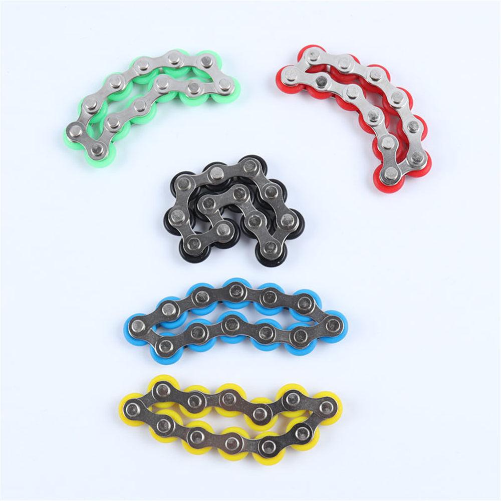 12 Section Stainless Steel Decompression Chain Bike Chain Fidget Toy Anti Stress Toy For Kids Adults Students - MRSLM