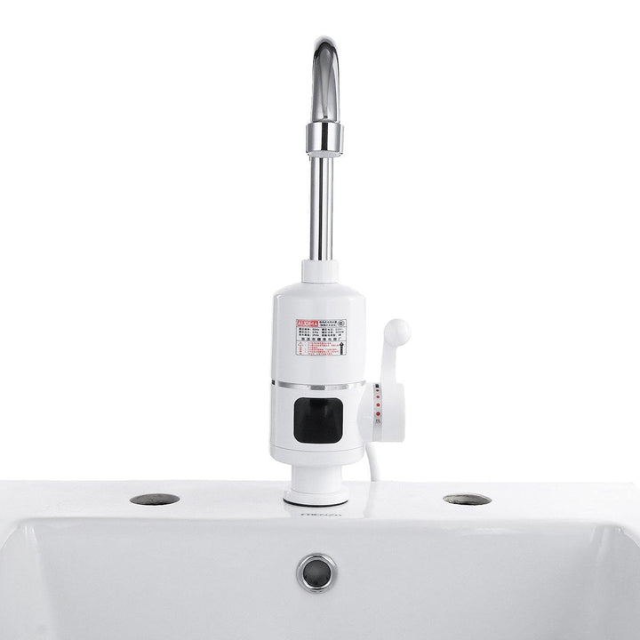 3000W Tankless Instant Electric Hot Water Heater Faucet LED Kitchen Bathroom Heating Tap - MRSLM