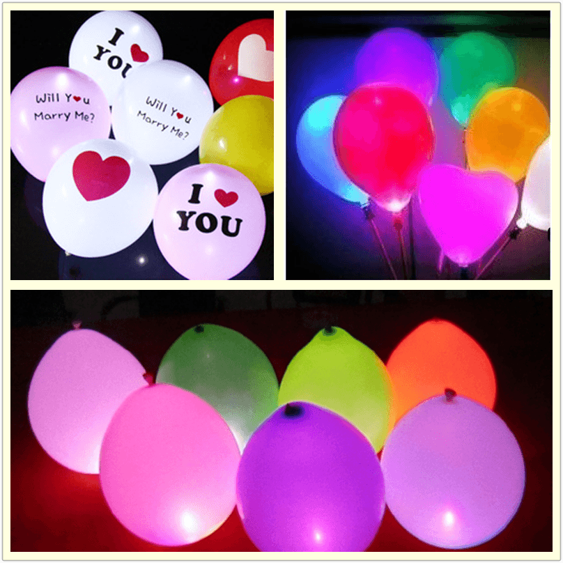 25pcs 1.7cm Round LED Balloon Light Lamp Glowing Balloon Lights Birthday Wedding Party Decoration - MRSLM