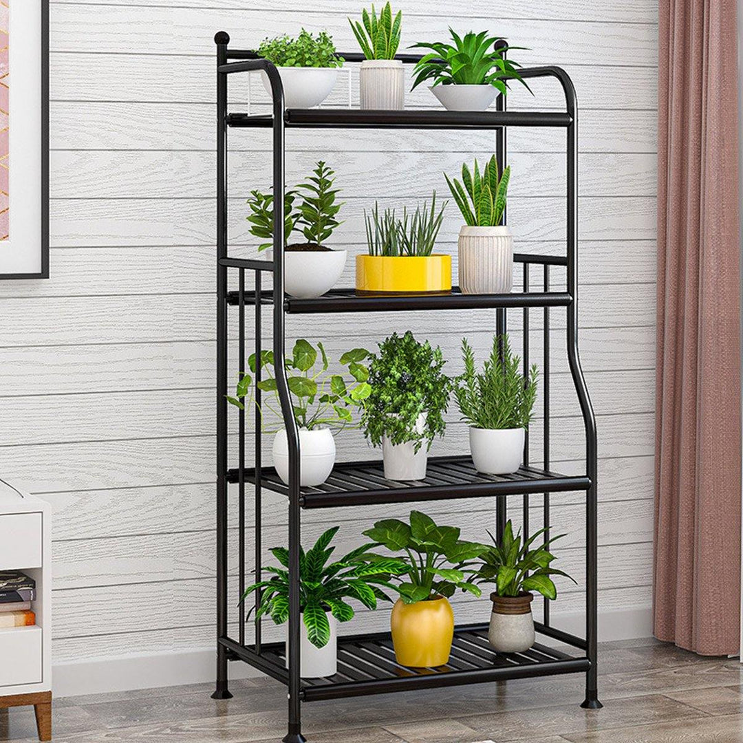 4 Tier Iron Craft Plant Flower Stand Candle Holder Flower Pot Shelf Rack - MRSLM