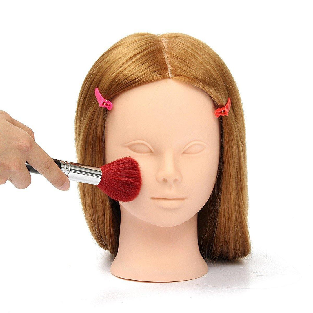 26" Long Hair Training Mannequin Head Model Hairdressing Makeup Practice with Clamp Holder - MRSLM