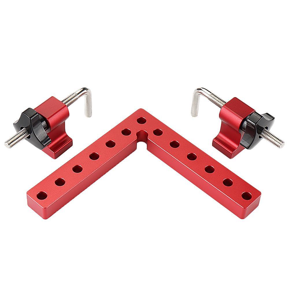 Drillpro 2 Set Woodworking Precision Clamping Square L-Shaped Auxiliary Fixture Splicing Board Positioning Panel Fixed Clip Carpenter Square Ruler Woodworking Tool - MRSLM