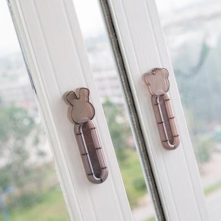 2 PCS Window Paste Handle Stickers Cabinet Door Handle Wardrobe Lock Handle Hook - MRSLM