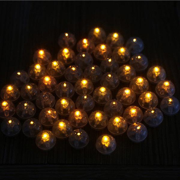 25pcs 1.7cm Round LED Balloon Light Lamp Glowing Balloon Lights Birthday Wedding Party Decoration - MRSLM