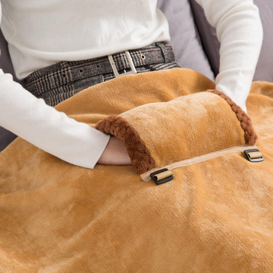 USB Electric Heated Blanket Shawl Heating Washable Winter Hand Knee Warm Home Office Heated Mat - MRSLM