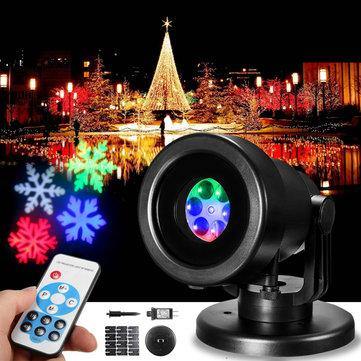 12 Patterns LED Remote RGB Laser Stage Light Festival Party DJ Disco Christmas Projector Garden - MRSLM