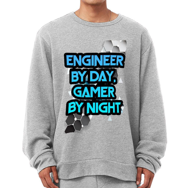 Engineer Gamer Sponge Fleece Sweatshirt - Funny Classic Sweatshirt - Printed Sweatshirt - MRSLM