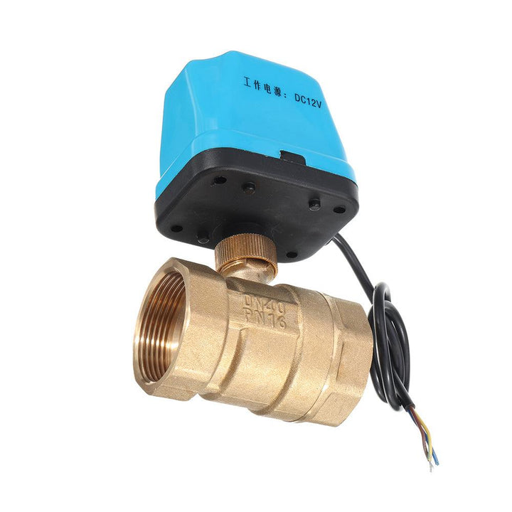 TMOK TK260 DC 12V 1/2" 3/4" 1" 1-1/4" Motorized Electric Brass Ball Valves 3 Wire Full Port Valve - MRSLM