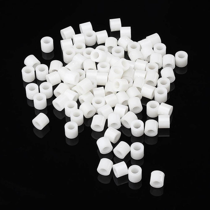 100Pcs M4 White Nylon ABS Non-Threaded Spacer Round Hollow Standoff For PC Board Screw Bolt - MRSLM