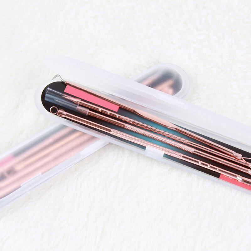 Acne Needle Set Blackhead Tools Rose Gold Acne Needle Acne Needle Beauty Needle Set of 4 - MRSLM