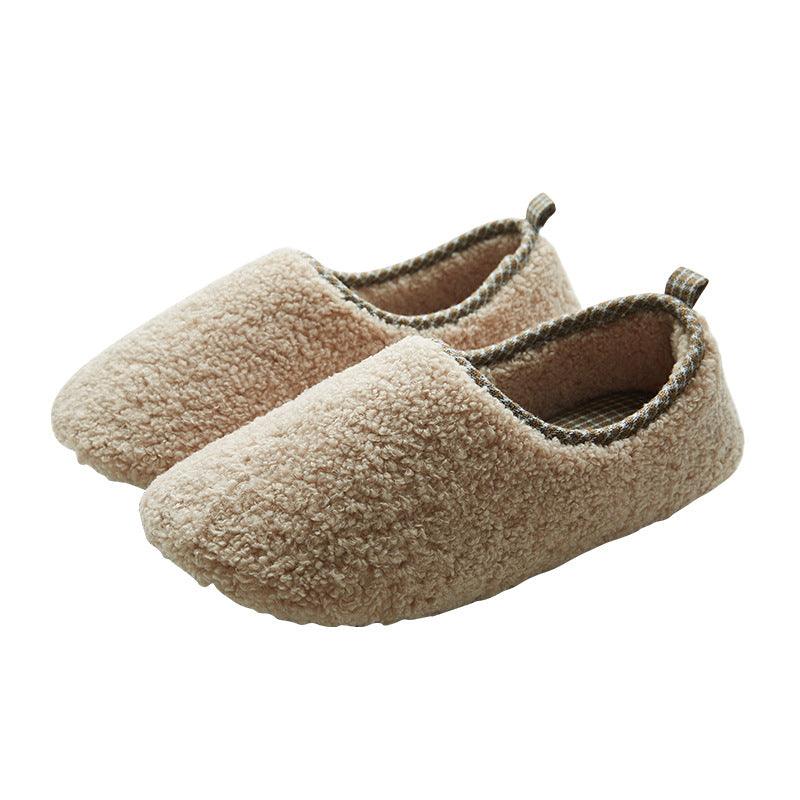 Men And Women Couple Bag With Thick Plush Cotton Slippers - MRSLM