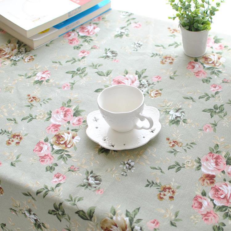 Rectangle Pastoral Style Thicken Cotton Linen Tablecloth Tableware Mat Desk Cover Home Decor - MRSLM