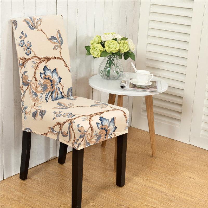 Honana WX-915 Elegant Flower Landscape Elastic Stretch Chair Seat Cover Dining Room Home Wedding Decor - MRSLM