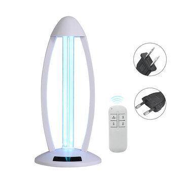 US/EU Plug 254nm Remote Control 3-Gears-Timing Desktop UVC Sterilization Lamp Ultraviolet Disinfection Light Ozone UV Germicidal Lamp Health Protection - MRSLM