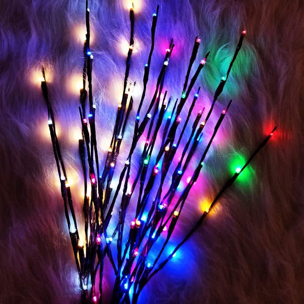 LED Branches Battery Powered Decorative Lights Tall Vase Filler Willow Twig Lighted Branch for Home Decoration - 29 Inches 20 LED Lights (Branches Light) - MRSLM