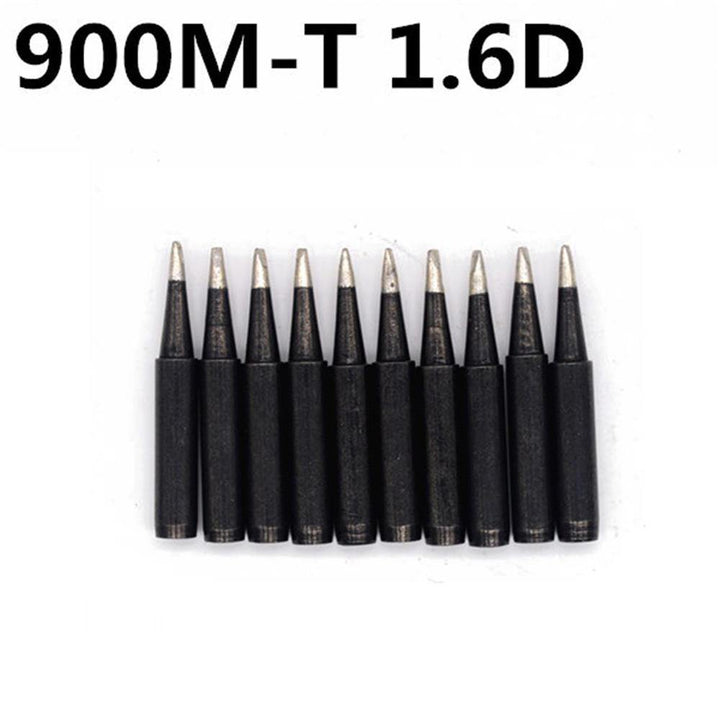 10pcs Black 936 Soldering Iron Tips 900M-T Edition Horseshoe Flat for Hakko Soldering Rework Station - MRSLM