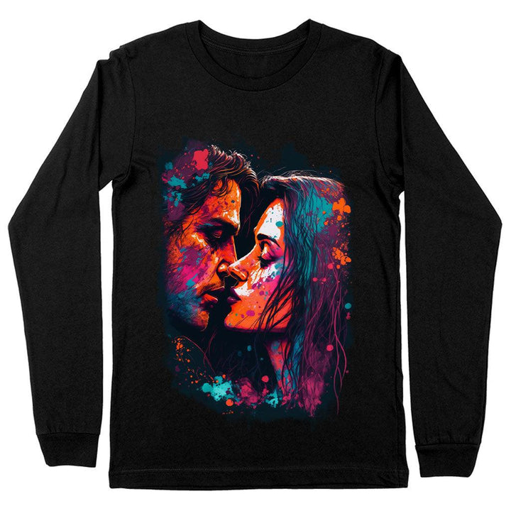 Paint Long Sleeve T-Shirt - Kiss Art T-Shirt - Colorful Long Sleeve Tee - MRSLM