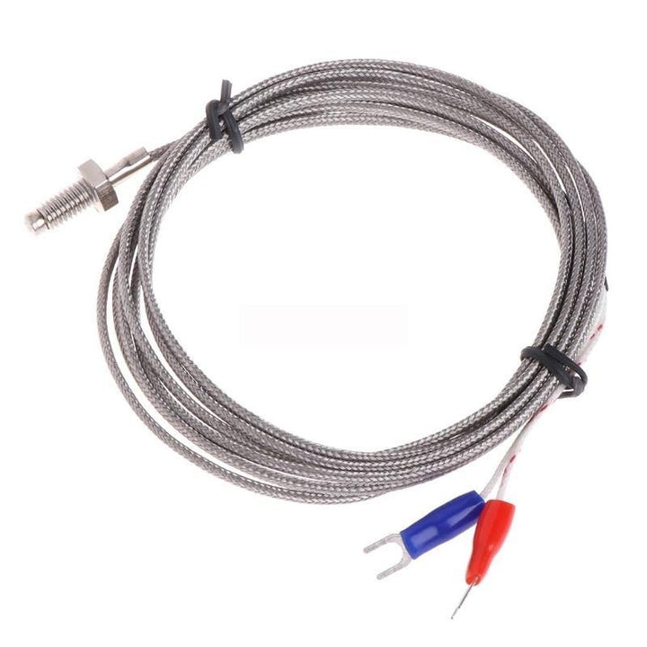 Thread M6 Screw Probe Temperature Sensor Thermocouple K Type Cable 2M 0-600 Degree - MRSLM