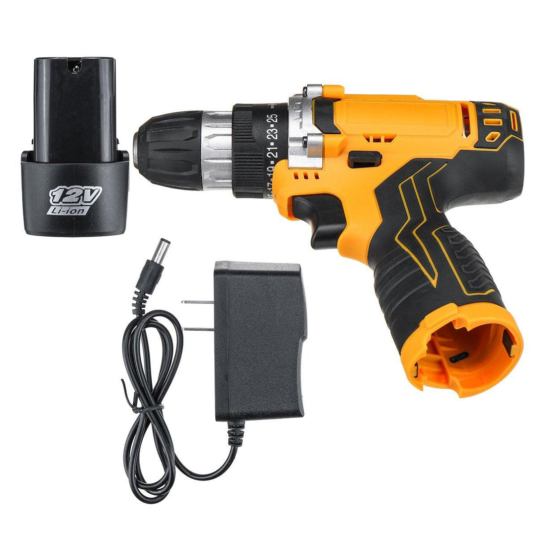 12/18/21V 25+1 Torque 2 Speed Cordless Electric Drill Screwdriver W/ LED Light - MRSLM